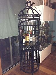 Image result for French Wrought Iron Bird Cage Wine Racks Floor