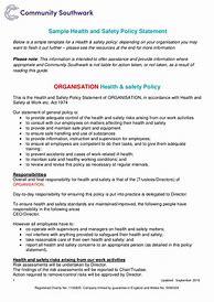 Image result for Safety Policy and Procedure Template
