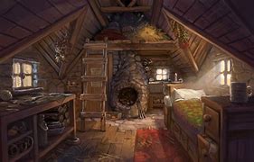 Image result for Log Cabin Interior Concept Art
