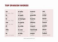 Image result for Spanish and English Words List