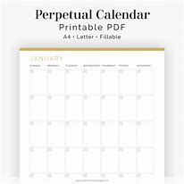Image result for 12 Month Perpetual Calendar