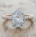 Image result for Rose Gold Oval Diamond Ring