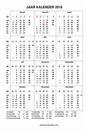 Image result for Kalender 2018 Weeknummers