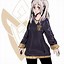 Image result for Anime Girl in Hoodie Blue and Black