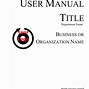 Image result for Application User Manual Template