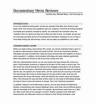 Image result for Documentary Review Example