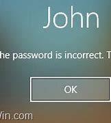 Image result for Wrong Password Message