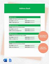 Image result for Address Book Template for Business