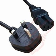 Image result for UK to C15 Plug Power Cable