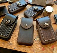 Image result for Leather 2 Phone Belt Case
