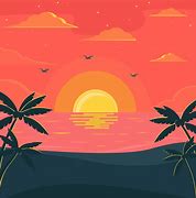 Image result for Aesthetic Sunset Cartoon