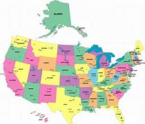 Image result for 50 States Map Labeled
