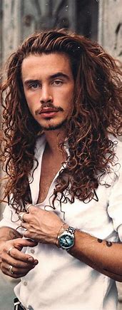 Image result for Curly Hair Men