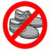 Image result for No Shoes Sign Clip Art