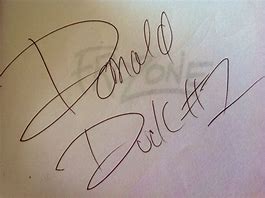 Image result for Donald Duck Signature