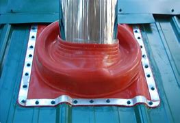 Image result for Chimney Pipe through Metal Roof