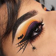 Image result for Orange Halloween Eye Makeup