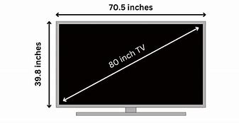 Image result for 80 Inch TV Dimensions