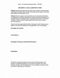 Image result for Property Access Agreement Template