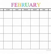 Image result for Free Printable Blank February Calendar