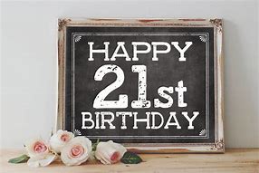 Image result for 21st Birthday Sign Printable