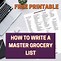 Image result for Create Master Shopping List