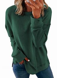Image result for Dokotoo Womens Comfy Casual Long Sleeve T Shirt Tunics Tops Blouse Fashion Oversized Shirts Tunic With Pockets Tops For Leggings Summer Autumn Spring