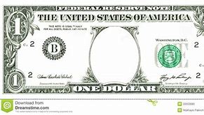 Image result for 1 Dollar Bill Template