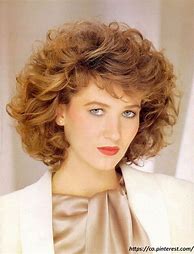 Image result for 80s Short Curly Bob