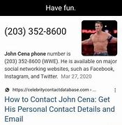 Image result for John Cena Phone Number