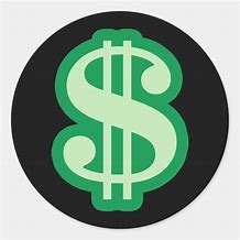 Image result for Dollar Sign Sticker