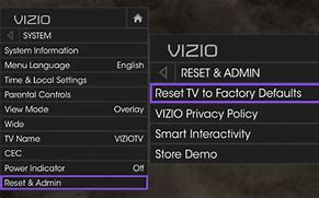 Image result for Vizio TV Reset Network Settings