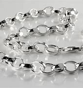 Image result for Oval Twisted Flat Silver Chain Men's