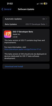 Image result for iOS 17 Update Bar