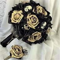 Image result for Black and Gold Rose Bouquet