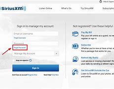 Image result for SiriusXM Log into My Account