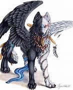 Image result for Black and Red Wolf with Wings