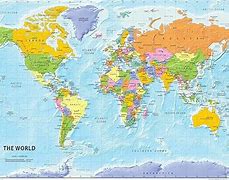 Image result for World Map A3 Print