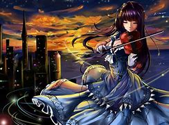 Image result for Anime Girl Playing the Violin Background