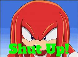 Image result for Knuckles Shut Up Meme
