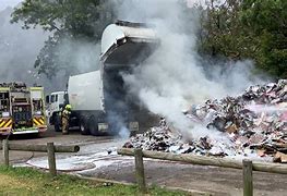 Image result for Lithium Battery Fire Trash Truck