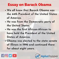 Image result for Barack Obama Essay