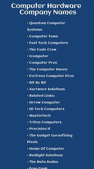 Image result for Hardware Company Names