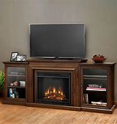 Image result for Real Wood Fireplace TV Stand