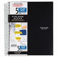 Image result for Five Star 5 Subject Notebook