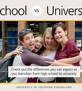 Image result for High School Vs. University