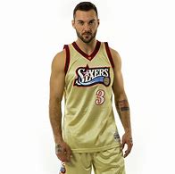 Image result for Iverson Gold Jersey 76Ers