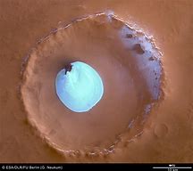 Image result for Ice Crater On Mars