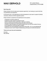 Image result for Field Engineer Cover Letter