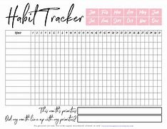 Image result for Printable Habit Tracker 75 Days